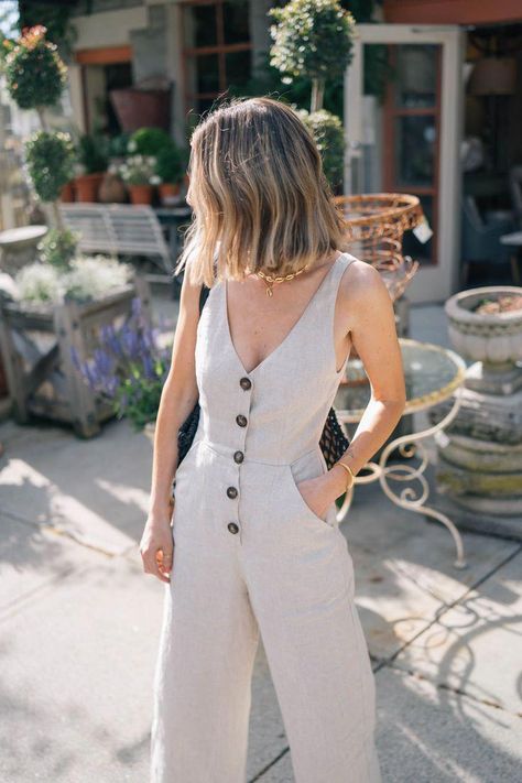 Summer Wardrobe Staples, Summer Work Outfits, Jumpsuit Outfit, Linen Jumpsuit, Brunch Outfit, Inspired Outfits, Mode Inspiration, Outfit Casual, Spring Summer Outfits