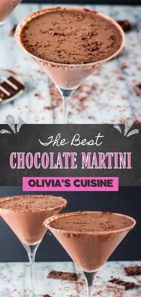 Chocolate Peppermint Espresso Martini, Chocolate Coffee Cocktail, Chocolate Cake Martini, Chocolate Wine Recipes, Chocolate Milk Cocktail, Chocolate Whiskey Cocktail, Creamy Chocolate Martini, Alcoholic Chocolate Drinks, Easy Chocolate Martini Recipe