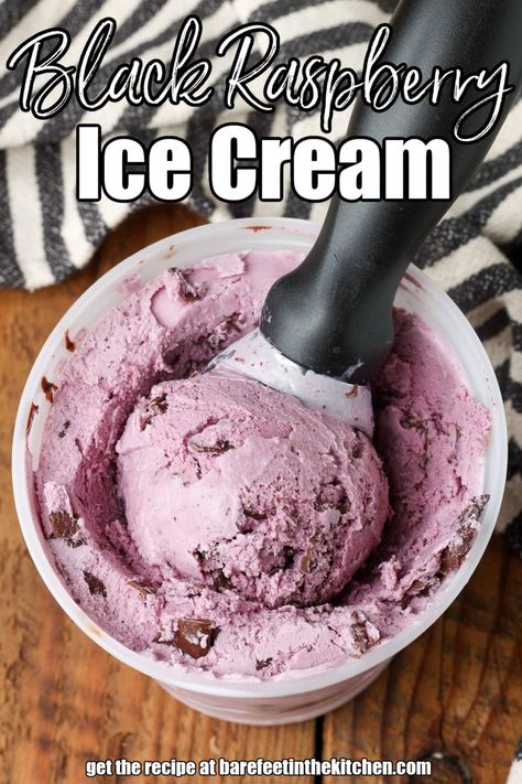 Black Raspberry Ice Cream Black Raspberry Recipes, Black Raspberry Ice Cream, Ice Cream Container, Ice Cream Month, Ice Cream Recipes Machine, Strawberry Shortcake Ice Cream, National Ice Cream Month, Peppermint Ice Cream, Raspberry Ice Cream