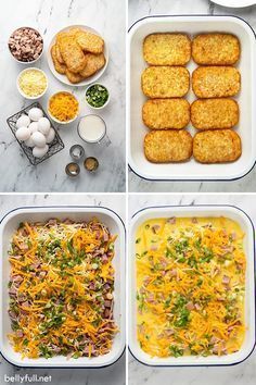 Frozen hash brown patties, eggs, cheese, and ham make this hash brown egg casserole so quick and easy! Prepare it the same morning or the night before. Perfect use for leftover holiday ham or swap it out for sausage instead. Great recipe for breakfast, brunch, or dinner! Frozen Hash Brown Patties, Hash Brown Egg Casserole, Hash Brown Patties, Brown Egg, Recipe For Breakfast, Holiday Ham, Breakfast Casserole Easy, Egg Casserole, Hash Brown