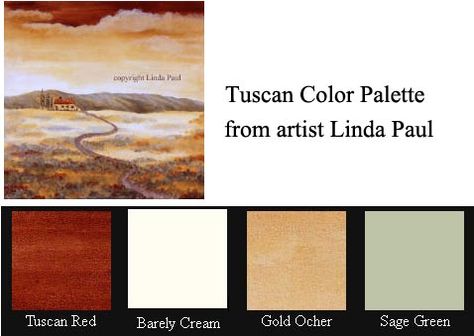 Tuscan Colors - Tuscan Color Palette - Paint Colors Tuscan Color Palette, Tuscan Paint Colors, Style Toscan, Rustic Italian Decor, Tuscan Colors, Rustic Italian Home, Tuscany Decor, Tuscan Home, Tuscan Decor