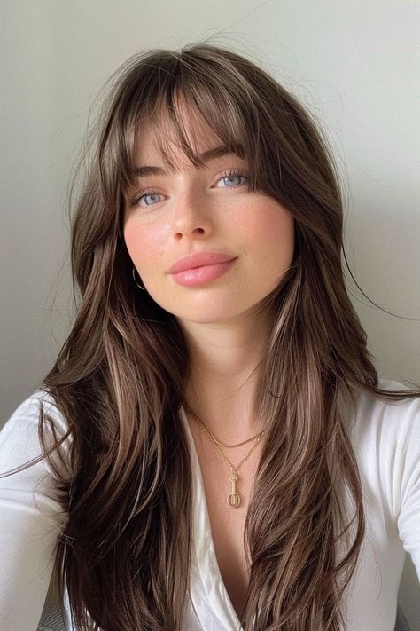 Hair Inspiration Long, Bangs With Medium Hair, How To Style Bangs, Hair 2024, Haircuts Straight Hair, Long Hair With Bangs, Haircuts For Long Hair, Hair Inspo Color, Curtain Bangs