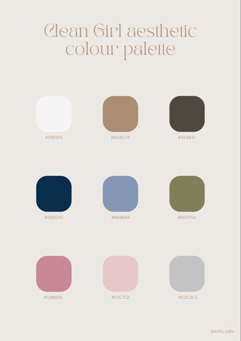 Colour Palette Inspiration Fashion, Silver Complimentary Colors, Color Palette Clothing Brand, Fashion Design Color Palette, Clean Girl Aesthetic 2024, Minimalist Wardrobe Color Palette, Color Coded Closet Aesthetic, Spring Outfit Color Palette, Clean Aesthetic Color Palette