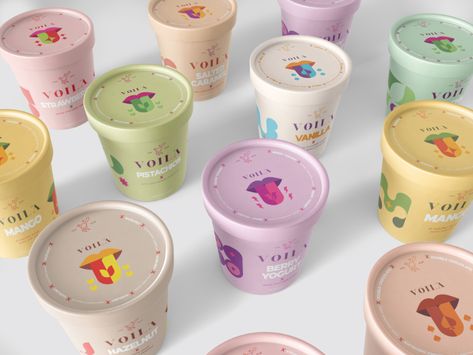 Unique Ice Cream Packaging, Ice Cream Packaging Design Creative, Cream Box Packaging, Gelato Packaging, Egyptian Market, Cream Range, Ice Cream Branding, Cream Branding, Ice Cream Images