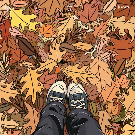 #challenge #day5 #leaves #autumn #drawing #drawingideas #aesthetic Fall Aesthetic Digital Art, Cute Autumn Profile Pictures, Interesting Pictures To Draw, Fall Leaves Aesthetic Drawing, Cartoon Autumn Aesthetic, Fall Themed Drawing Ideas, Fall Drawing Wallpaper, Fall Scenery Drawing, Forest Core Drawing