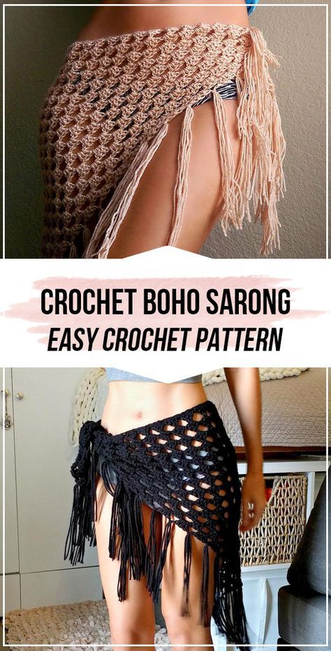 Sarong Pattern, Crochet Bottoms, Bikinis Crochet, Crochet Crop Top Pattern, Crochet Skirts, Mode Crochet, Crochet Boho, Crochet Design Pattern, Crochet Clothes For Women