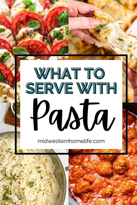 A comforting bowl of pasta is the perfect dinner for busy weeknights. It’s an easy, delicious meal that's versatile enough to share the dinner table with any of these 35 appetizers, side dishes, and sauces that pair perfectly with pasta. What To Serve With Pasta, Spaghetti Sides Dishes, Spinach Pasta Sauce, Pasta Buffet, Recipes For Appetizers, Christmas Pasta, Roasted Cauliflower Steaks, Roasted Broccolini, Italian Dinner Party