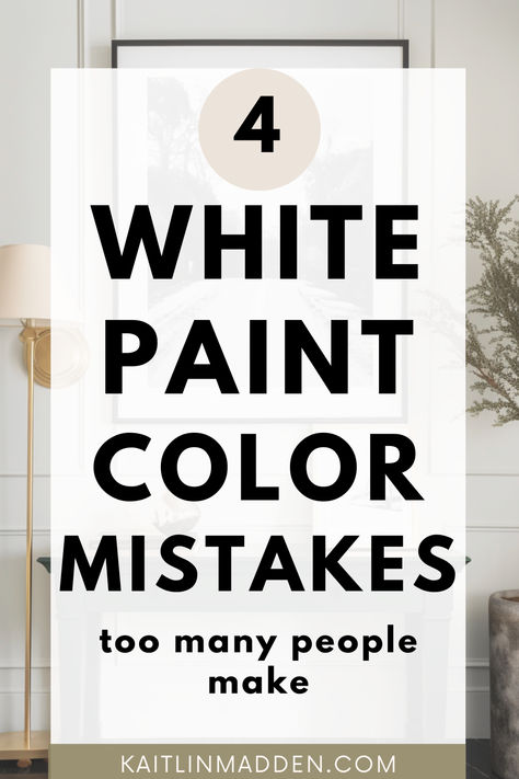 Choosing a white paint color? Avoid these common mistakes Cool Toned White Paint, Best White Paint For Interior Walls, Bright White Interior Paint, Glossy White Painted Walls, White Paint Interior Living Rooms, Best White Paint For Bathroom With No Windows, Bright White Color Palette, White Paint Colors For Kitchen Walls, White On White Paint Colors