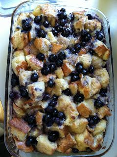 Blueberry French Toast Bake Blueberry French Toast Bake, Blueberry French Toast Casserole, Stuffed French Toast Cream Cheese, Homemade English Muffins, French Toast Casserole Recipes, Toast Casserole, Blueberry French Toast, Blueberry Cream Cheese, French Toast Bake