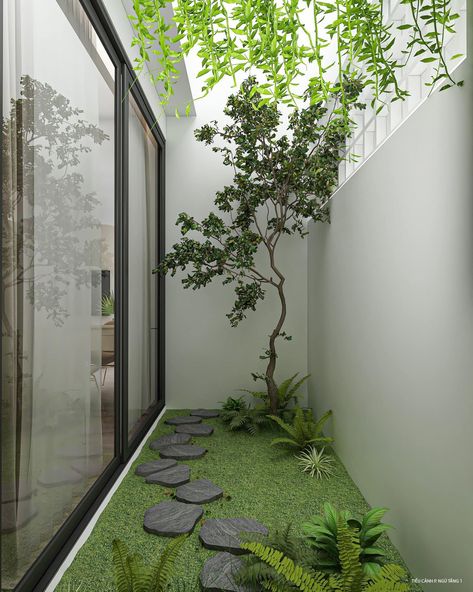 Simple Garden Landscape Ideas, Tiny Tropical Garden, Zen Garden Room, Small Indoor Courtyard, Patio Interior Pequeño, Small Terrace Design, Tiny Backyard Garden, Modern Indoor Garden, Tiny Courtyard Garden