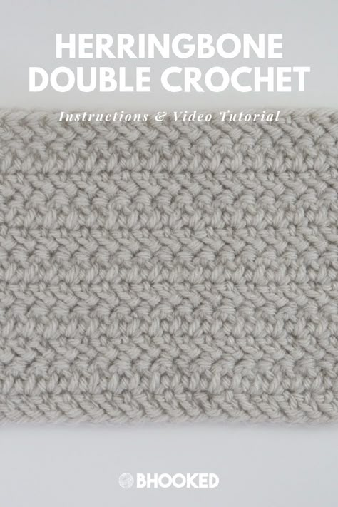 Herringbone Double Crochet, Funky Crochet, Crochet Stitch Tutorial, Blankets Crochet, Crochet Stitches Free, Crochet Abbreviations, Easy Crochet Stitches, Herringbone Stitch, Crochet Blocks