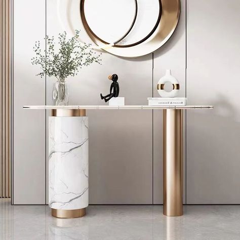 How To Decorate Console Table, Console Design Modern, Console Table Decor Ideas, Console Table With Mirror, Console Table Decor, 2023 Decor, Luxury Console Table, Luxury Console, Fancy Table