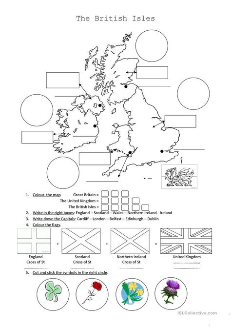 The British Isles - English ESL Worksheets for distance learning and physical classrooms British Isles Map, Map Of Great Britain, English Day, Geography For Kids, History Worksheets, Fun Classroom Activities, Maps For Kids, English Fun, English Language Teaching