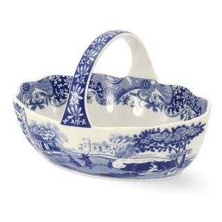 Spode Blue Italian Cone Shaped Topiary - On Sale - Bed Bath & Beyond - 39031580 Spode Blue Italian, Italian Dinnerware, Blue And White Dishes, White Things, Blue Items, White Platter, White Basket, Blue White China, Blue Stuff