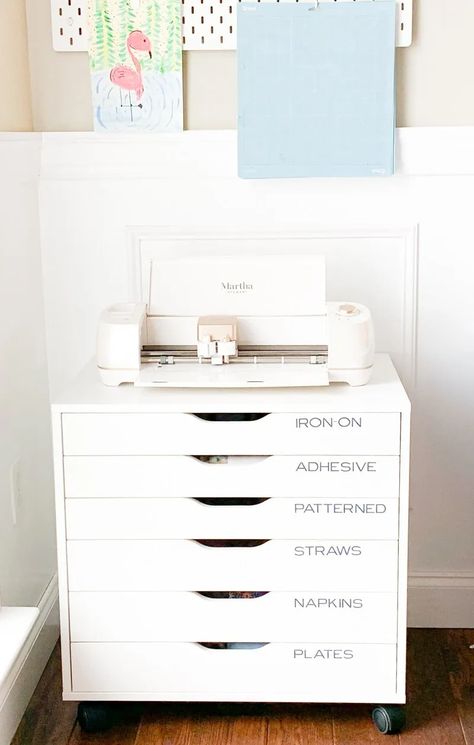 Cricut Craft Room Organization, Craft Room Organization Ideas, Cricut Storage, Room Organization Ideas, Ideas Habitaciones, Idee Cricut, Dream Craft Room, Craft Room Design, Ideas Room