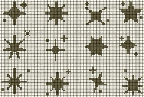 Alpha pattern #148170 | BraceletBook Star Cross Stitch, Crochet Star Pixel Pattern, Star Alpha Pattern Crochet, Crochet Star Graph, Star Pixel Art, Star Alpha Pattern, Star Pattern, Easy Alpha Patterns, Moon Alpha Pattern