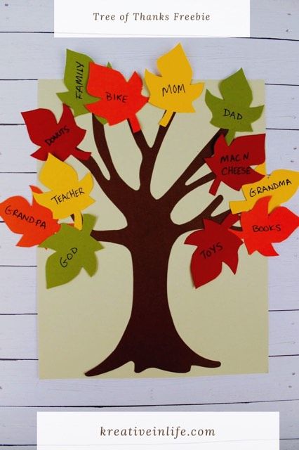 Looking for a fun and easy craft to share what you are thankful for? Download this free template today!  #kreativeinlife #teaching #kindergarten #thankfulness #thanksgivingcraft #parenting Tree Of Thanks Craft, Thankful Tree Craft For Kids, Family Tree Ideas For Kids, Tree Of Thanks, Thankful Tree Printable, Spa Crafts, Thankful Tree Craft, April Preschool, Preschool Thanksgiving