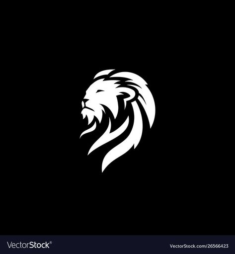 Background Logo Design, Logo Black Background, Logos Gym, Lion Icon, Cricket Logo, Lion Head Logo, Black Lion, Lion Logo, Vector Icons Illustration