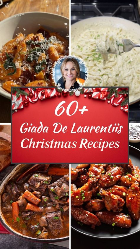 60+ Giada De Laurentiis Christmas Recipes Giada Christmas Recipes, Giadas Kitchen, Giada De Laurentiis Recipes Dessert, Giada De Laurentiis Recipes Pasta, Giada's Holiday Handbook, Giada Pasta, Giada De Laurentiis Recipes, Giada Recipes, Italian Christmas