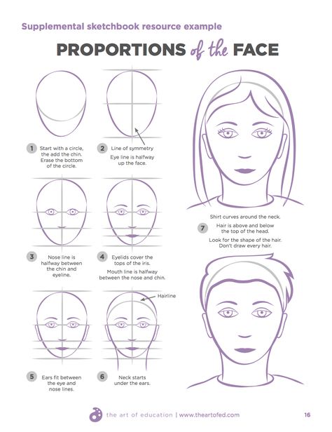 How to draw a face-  downloadable proportion sheet Picasso Faces, Self Portrait Kids, Portraits For Kids, Mindful Monday, Self Portrait Drawing, Art Handouts, Self Portrait Art, Facial Proportions, 6th Grade Art