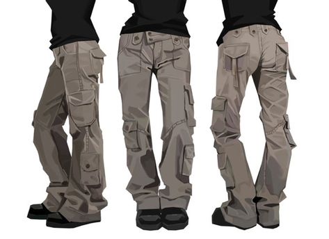 Pants Folds Reference, Male Pants Drawing, How To Render Clothes, Fold Reference, Draw Pants, How To Draw Pants, Reference Male, Jeans Drawing, Jacket Drawing