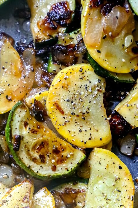 Easy Sautéed Squash and Zucchini Recipe - Sweet Cs Designs Baked Squash And Zucchini Recipes, Sauteed Zucchini Recipes, Squash And Zucchini Recipes, Sauteed Zucchini And Squash, Kardea Brown, Sauteed Squash, Easy Baked Pork Chops, Zucchini And Squash, Yellow Squash Recipes