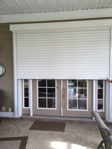 Exterior Security Shutters, Secure House Design, House Security Ideas, Diy Safe Room, Home Security Ideas, Security Windows, Security Door Design, Storm Shutters, Security Room