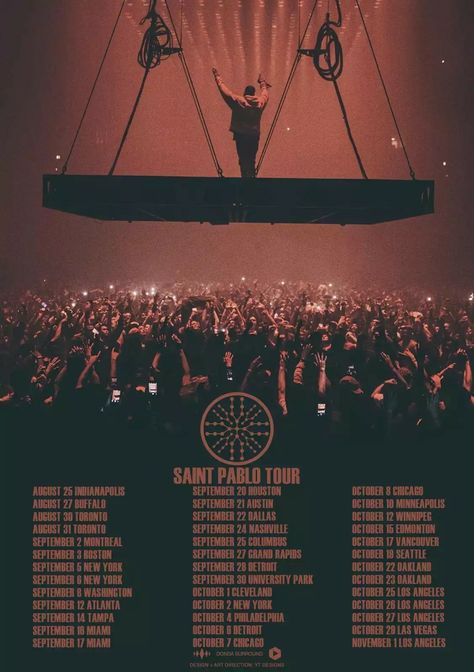 Saint Pablo tour Kanye West Pablo, Kanye West Tour, Kanye West Saint Pablo, Kanye West Concert, Saint Pablo Tour, Grand Theft Auto Artwork, Saint Pablo, Teen Pageant, New York October