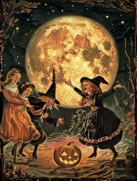 Free image of "Vintage Halloween Witch Art Print" by Linnaea Mallette Halloween Vintage Art, Free Halloween Pictures, Vintage Witch Photos, Halloween Witch Art, Vintage Happy Halloween, Vintage Halloween Cards, Vintage Witch Art, Witch Photos, Vintage Halloween Witch