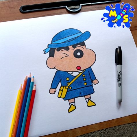 How To Draw Shinchan Easy, Shinchan Mandala Art, Sinchan Drawing Sketches, Shinchan Cartoon Drawing, Shinchan Doodle Art, Shinchan Drawing Easy, Cute Shinchan Drawing, Shinchan Sketch, Shin Chan Drawing