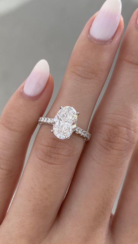 The shiniest Oval ring!

 💎 Oval Two Tone Engagement Ring, Oval Ring Pave Band, Oval Solitaire Engagement Ring White Gold, French Pave Engagement Ring, Oval Lab Grown Engagement Ring, Oval Pave Ring With Wedding Band, Silver Oval Engagement Rings, Engagement Ring Oval Silver, Oval Engagement Ring Pave Band