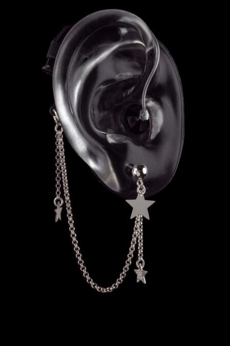 Hearing Aid Jewelry, Hearing Aids Accessories, Adaptive Fashion, Anna Aesthetic, Deaf Education, Stars Jewelry, Crows Nest, Cochlear Implant, Silver Chains