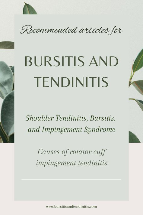 This page has articles on Shoulder Tendinitis, Bursitis, & Impingement Syndrome & Causes of rotator cuff impingement tendinitis & tears Shoulder Bursitis, Bursitis Shoulder, Shoulder Impingement, Bicep Muscle, Inflammation Causes, Muscle Weakness, Health Blogger, Tennis Elbow, Rotator Cuff