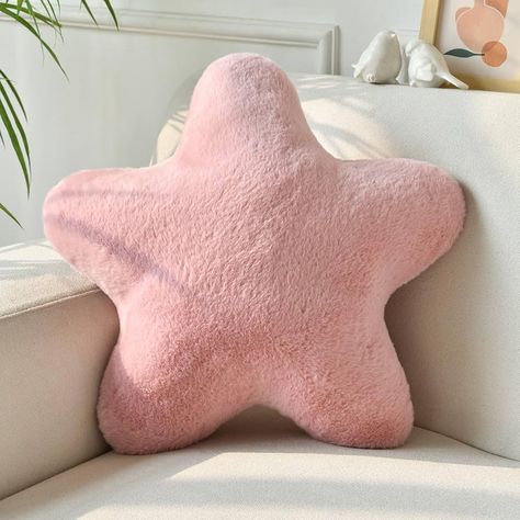 Amazon.com: Xiashrk Star Pillow, Decorative Throw Pillows for Bed Couch, 19.6" Star Shaped Pillow Plush Floor Cushions Room Decor Pillow with Soft Faux Rabbit Fur for Sofa Bedroom Living Room : Home & Kitchen Throw Pillows For Bed, Pillows For Bed, Star Pillow, Pillow Plush, Shaped Pillow, Bed Couch, Throw Pillows Bed, Star Pillows, Sofa Bedroom