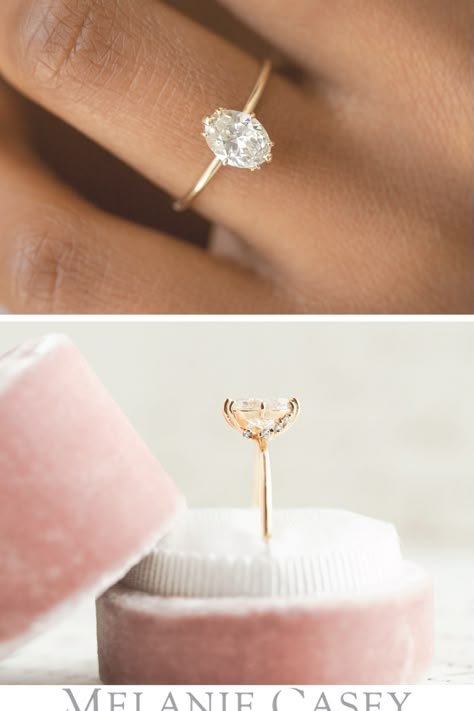 Gold Band Engagement Rings, Prom Costume, Delicate Engagement Ring, Wedding Rings Gold, Cute Engagement Rings, Future Engagement Rings, Oval Engagement Ring, Oval Diamond Engagement, Ring Inspo