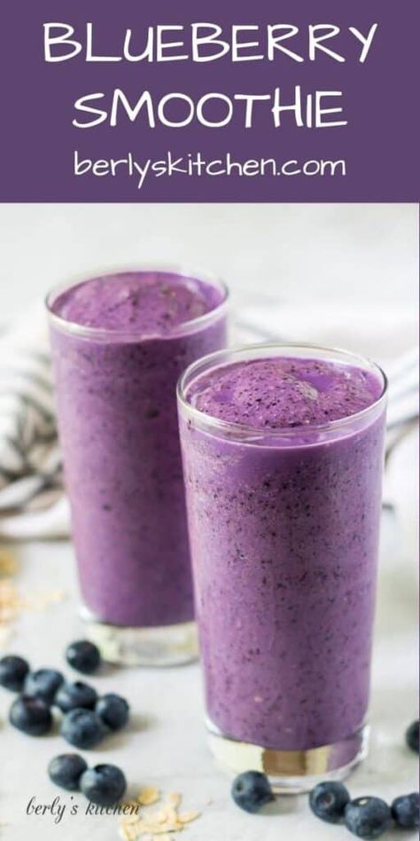 Simple Blueberry Smoothie, Smoothie Without Yogurt, Blueberry Smoothie Recipe, Resep Smoothie, Blueberry Crisp, Fruit Smoothie Recipes Healthy, Blueberry Smoothie, Recipes Healthy Breakfast, Smoothie Recipes Healthy Breakfast