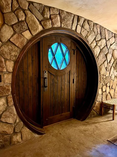 The Hobbit House at June Farms - Earth houses for Rent in West Sand Lake, New York, United States - Airbnb Hobbit Bedroom, The Hobbit House, Historic Doors, American Craftsman Style, Earthen Home, Hobbit Door, Hobbit Home, Casa Hobbit, Hobbit Houses