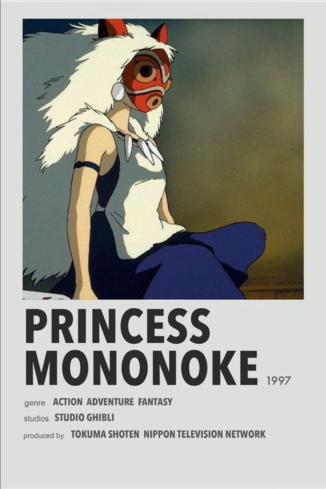 Pôster de filme animação japonesa Studio ghibli Minimal Anime Posters, Minimalist Anime Poster, Anime Polaroid, Mononoke Anime, Anime Title, Ghibli Poster, Anime Watchlist, Studio Ghibli Poster, Minimalist Anime