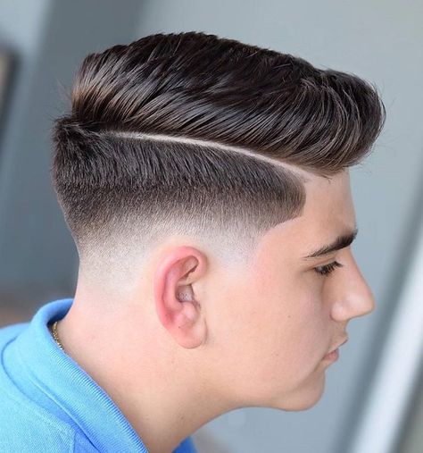 Hard Part Haircut, Low Fade Haircut, Gents Hair Style, Haircut For Men, Hair Toupee, Side Part Hairstyles, Mens Hairstyles Thick Hair, Men Hair Color, Faded Hair