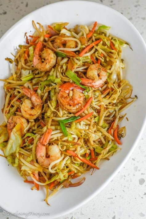 Mung Bean Sprouts with Shrimp - Panlasang Pinoy Bean Sprout Recipes, Chinese Fish, Bean Sprout, Chinese Food Recipes, Sprout Recipes, Mung Bean, Shrimp Recipe, Bean Sprouts, Chinese Dishes