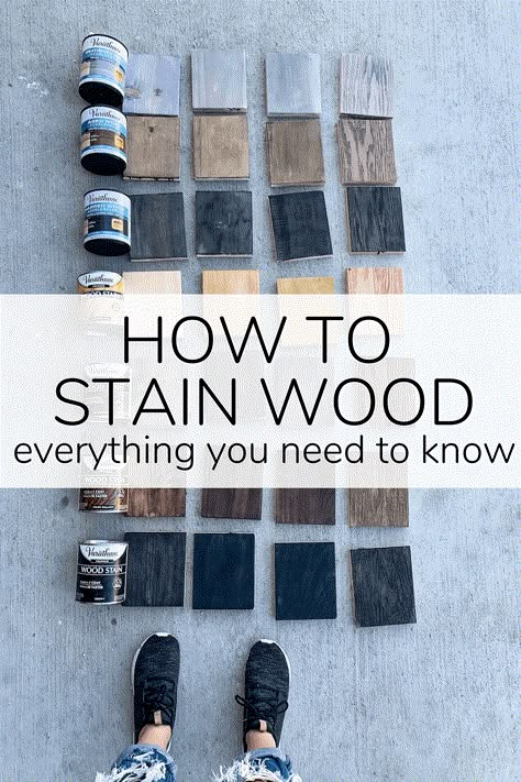 How to Stain Wood {The Complete Guide!} – Love & Renovations How To Stain Wood, Wood Staining, Diy Wood Stain, Staining Furniture, Stain Wood, Wood Stain Colors, Diy Furniture Renovation, Furniture Refinishing, Furniture Renovation