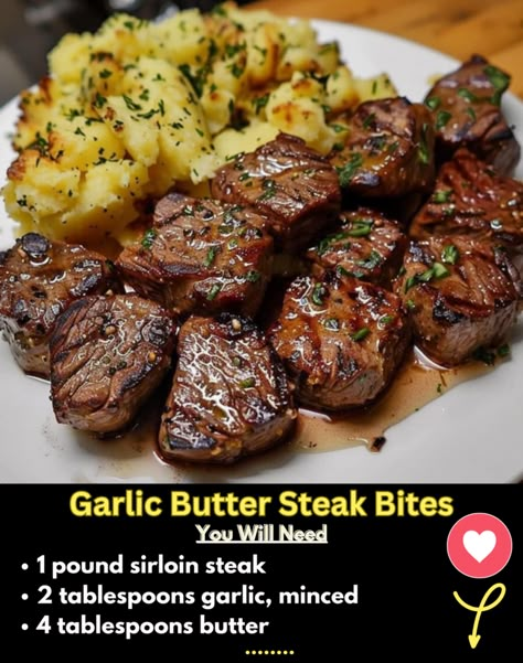 Garlic Butter Steak Bites – Tnextrecipes Garlic Butter Steak Bites, Butter Steak Bites, Easy Cooking Ideas, Steak And Potatoes, Steak Bites Recipe, Steak Potatoes, Beef Steak Recipes, Butter Steak, Garlic Butter Steak