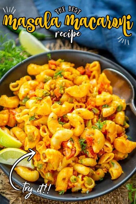 Masala Macaroni is a macaroni pasta with desi or Indian twist. This Indian style paste is spicy, loaded with cheese and is perfect to serve for breakfast or lunch. Here is how to make masala macaroni recipe. Easy Macaroni Recipe, Masala Macaroni, Pasta Indian Style, How To Make Macaroni, Roasted Tomato Pasta, Macaroni Recipe, Easy Macaroni, Recipe Lunch, Macaroni Recipes