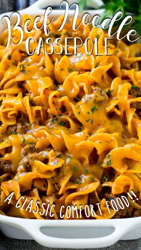 Beef Noodle Casserole, Easy Comfort Food Dinners, Easy Ground Beef, Keto Beef Recipes, Beef Casserole Recipes, Noodle Casserole, Comfort Food Recipes Dinners, Ground Beef Recipes Easy, Ground Beef Recipes For Dinner