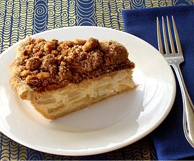 Sour Cream Apple Walnut Pie | CraftyBaking | Formerly Baking911 Apple Walnut Pie, Sour Cream Apple Pie, I Am A Baker, Walnut Pie, Jeopardy Template, Apple Streusel, Apple Walnut, Cake Rack, Cream Custard