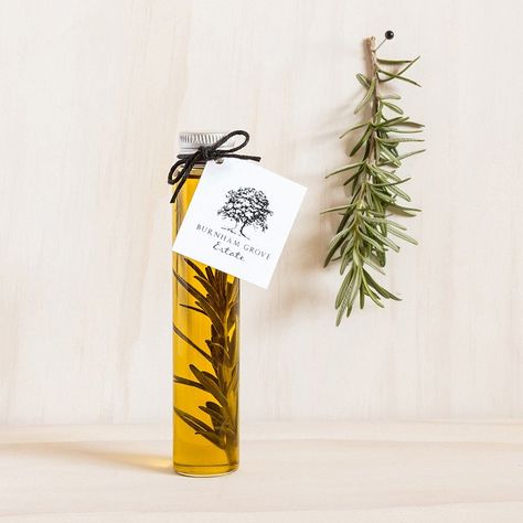 Glass Rosemary Olive Oil Tube with Swing Tag Custom Wedding Gift Ideas, Bonbonniere Ideas, Olive Oil Favors, Greek Wedding Favors, Jam Favors, Rosemary Olive Oil, Herb Oil, Wedding Thank You Gifts, Christening Favors