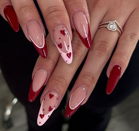 Almond Acrylic Nails, White Nail, January 19, Heart Nails, Fire Nails, Dream Nails, Pretty Acrylic Nails, Dope Nails, Valentine's Day Nails