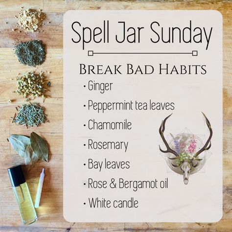 This week’s featured spell jar is: Break Bad Habits 💪🏻 ✨Helps provide the strength, calmness, mental focus and clarity you need to break a bad habit✨ Strength Spell Jar, Strength Spell, Witches Jar, Wicca Recipes, Spell Bottles, Jar Spells, Witch Bottles, Spell Jars, Luck Spells