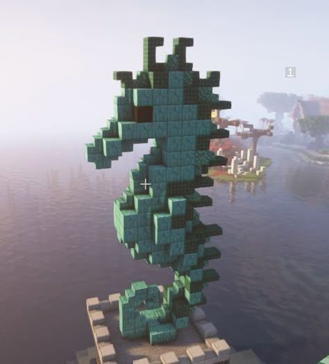 Minecraft Underwater, Minecraft Kingdom, Minecraft Statues, Minecraft Structures, Bangunan Minecraft, Mc Ideas, Mc Builds, Minecraft Castle, Minecraft Medieval