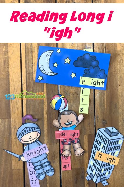 Igh Words Worksheets, Igh Words, Vowel Games First Grade, Igh Phonics Activities, Games For 1st Graders, Long Vowel Games Free, Ou And Ow Activities Free, Aeiou Vowels Activities, Consonant Blends Activities